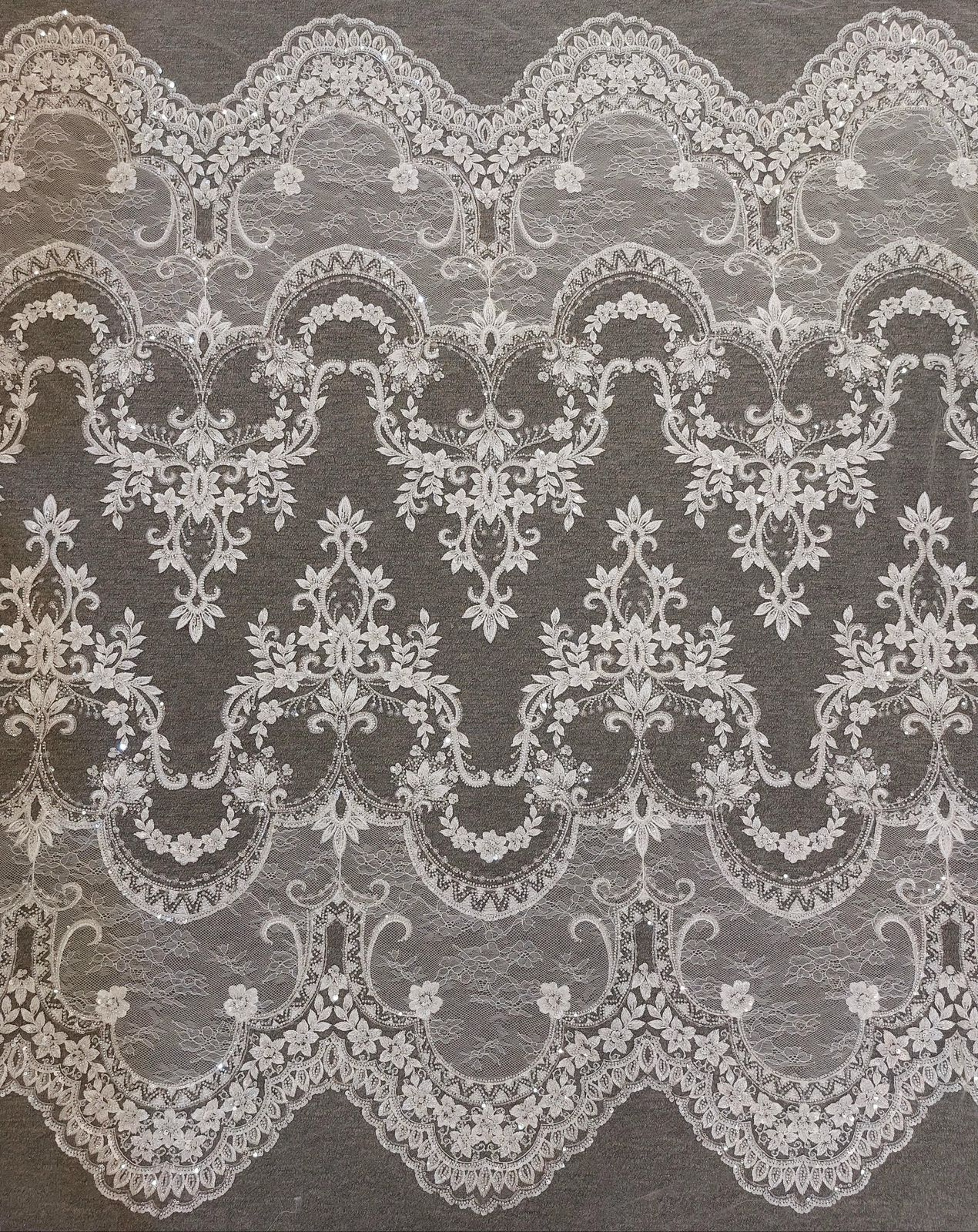 Home TULLE Sequins Lace Chantelle kain premium eksklusif dari toko kain untuk desainer lokal Indonesia